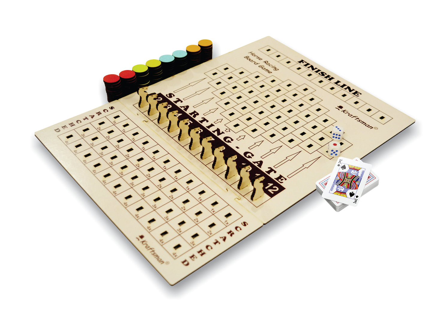 Horse Race Board Game | 2 Players Wooden Horseracing Game