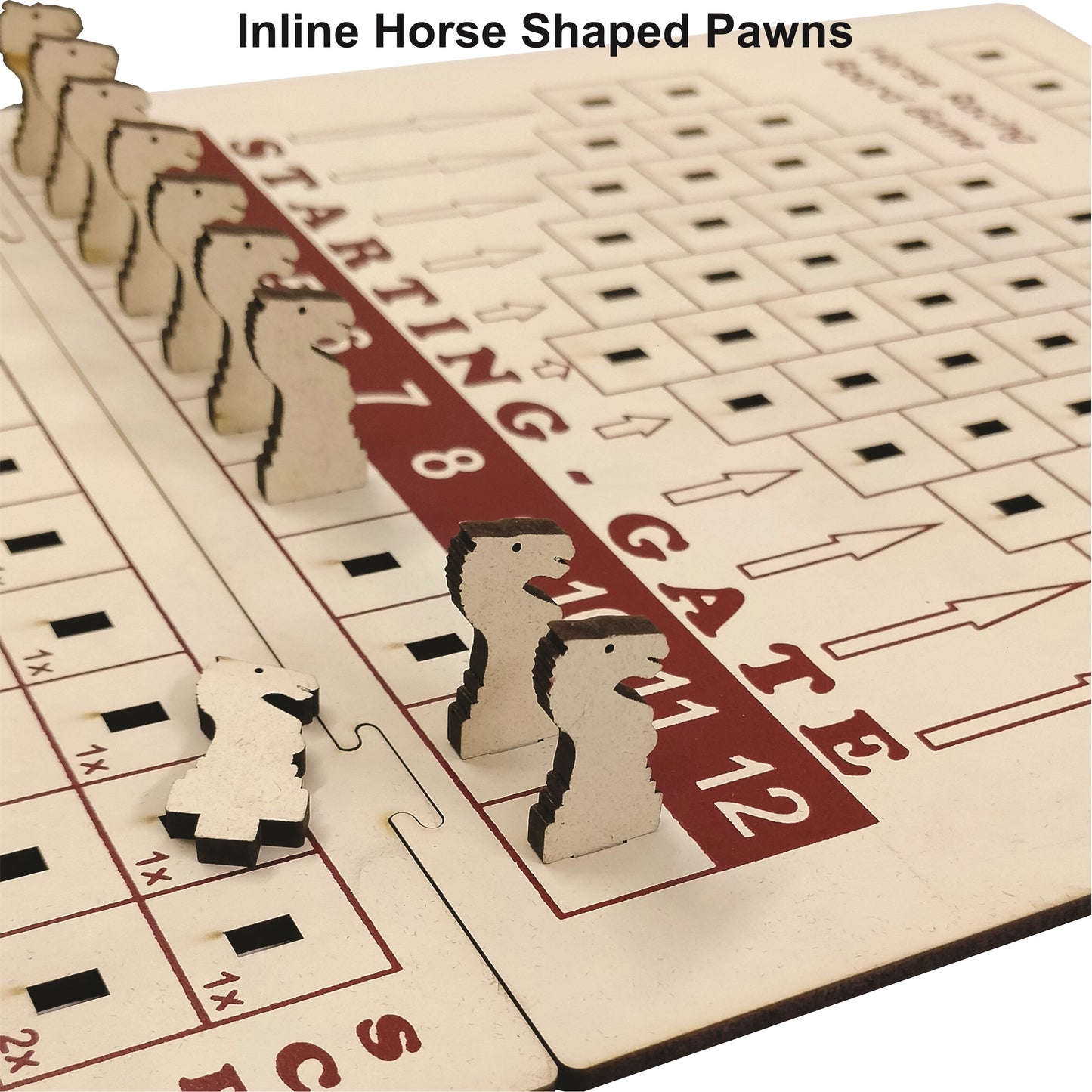 Horse Race Board Game | 2 Players Wooden Horseracing Game