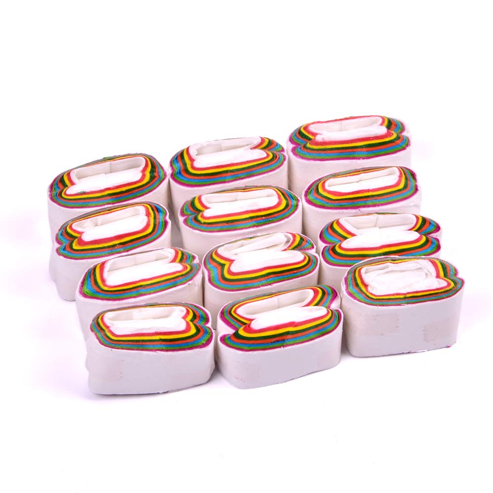 Pack of 12 Mouth Coils - Multicolor Streamer