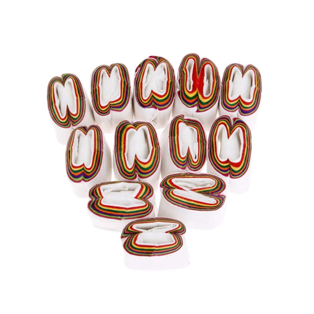 Pack of 12 Mouth Coils - Multicolor Streamer