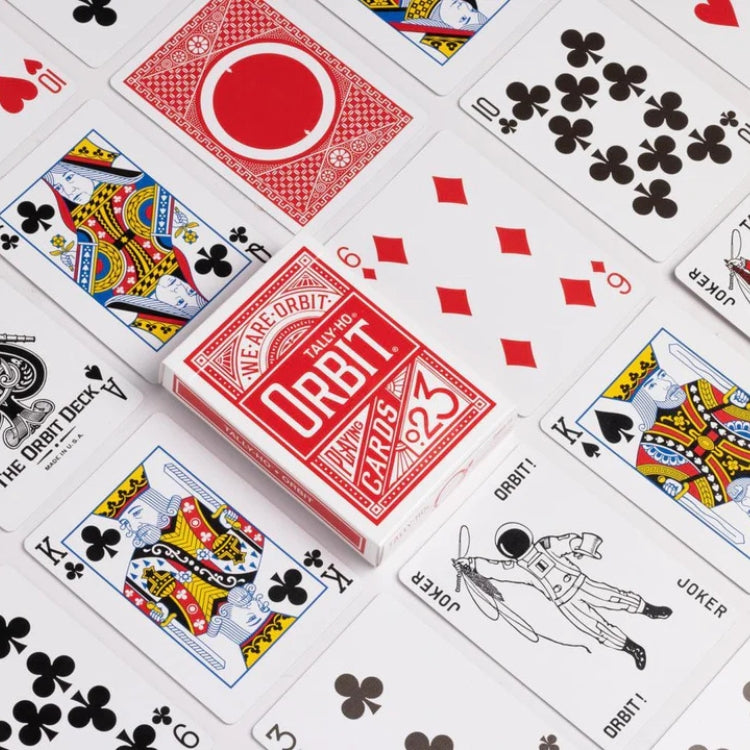 Orbit Tally Ho Circle Back Playing Cards - Red