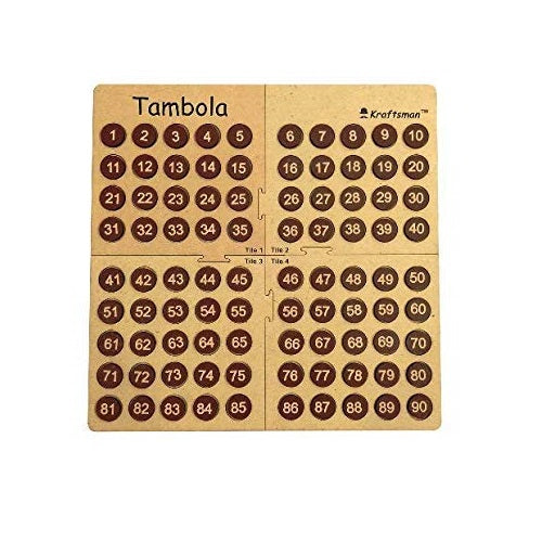 Portable Wooden Tambola Game with 600 Different Tickets