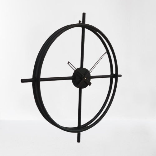 3D Modern Large Size Wall Clock (24 x 24 inch) - Black