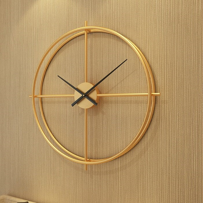 3D Modern Large Size Wall Clock (24 x 24 inch) - Gold