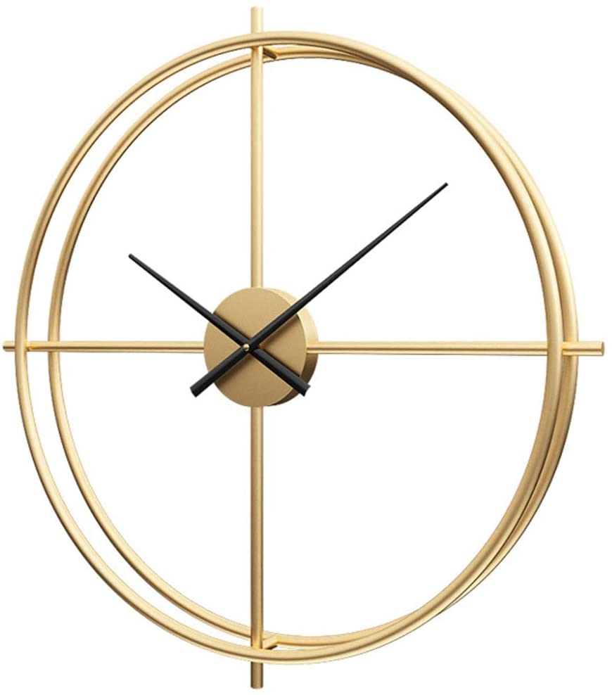 3D Modern Large Size Wall Clock (24 x 24 inch) - Gold