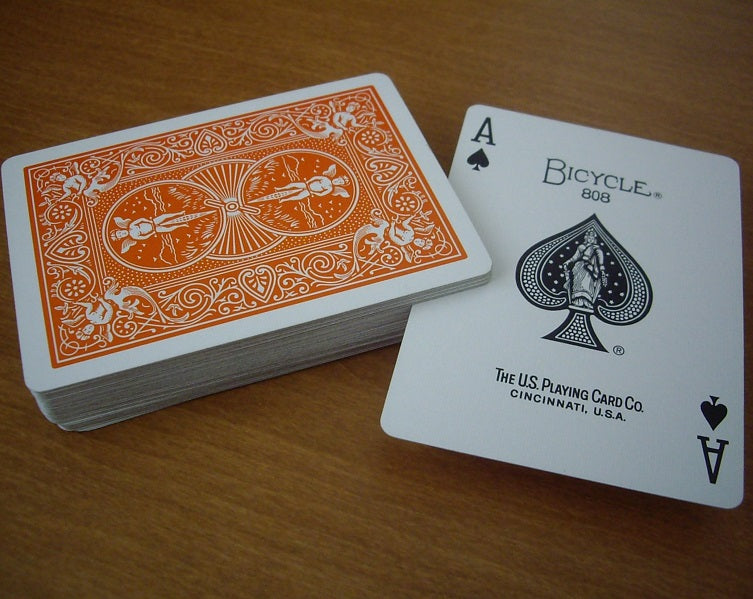 Bicycle Rider Back (ORANGE) Deck