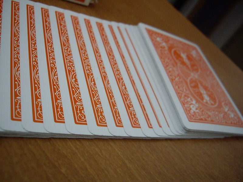 Bicycle Rider Back (ORANGE) Deck