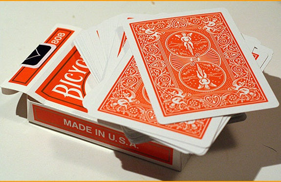 Bicycle Rider Back (ORANGE) Deck