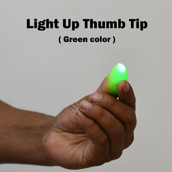 Light Up Thumb Tip GREEN (Pack of 2)