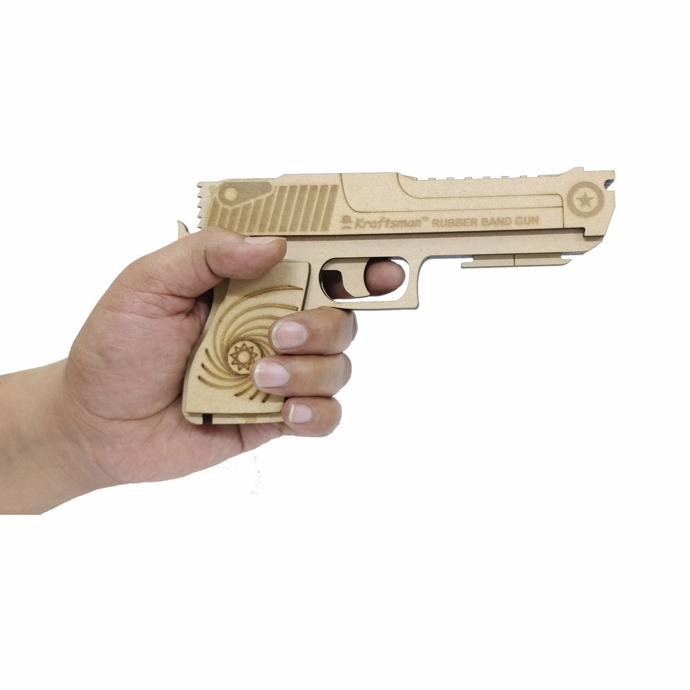 Wooden Rubber Band Gun - Biege