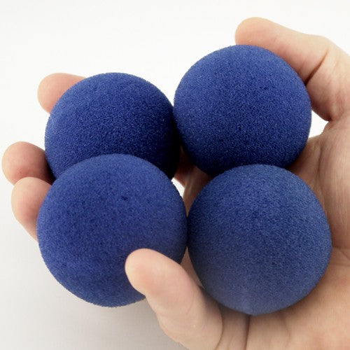 Set of 4 Super Soft Classical (4.5cm) Sponge Balls - BLUE