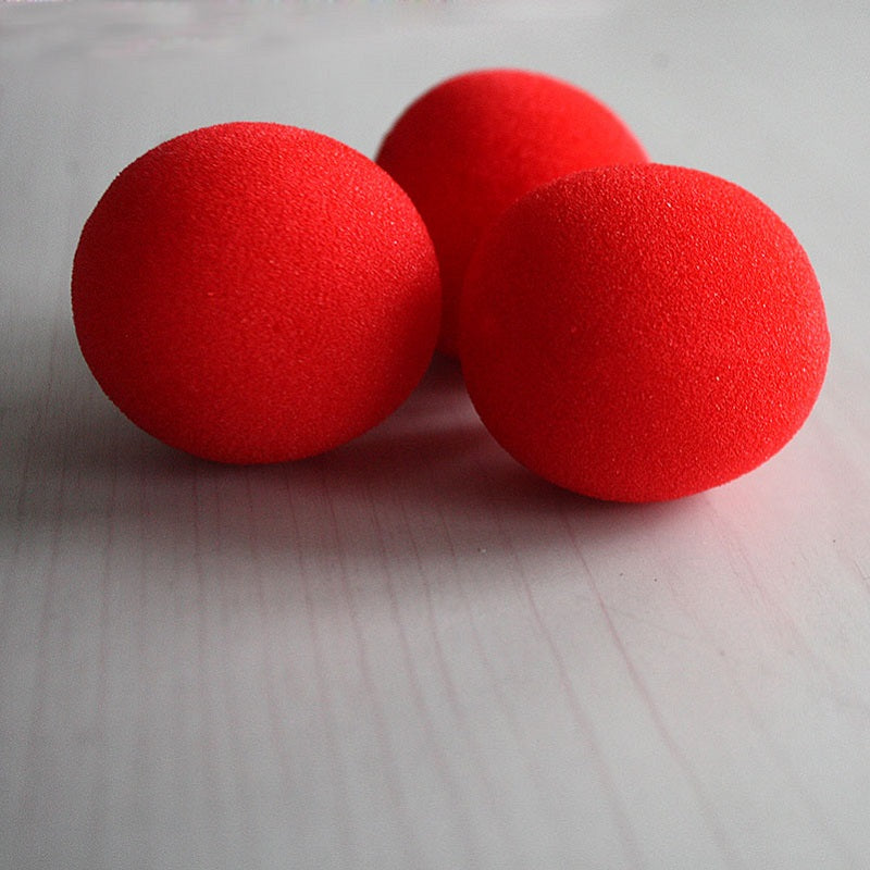 Set of 4 Super Soft Classical (4.5cm) Sponge Balls - RED