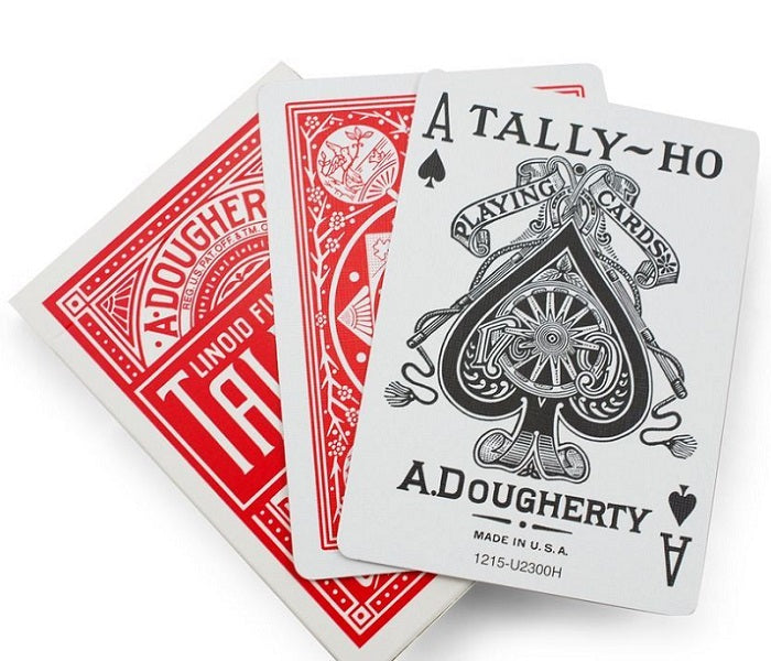 Tally Ho Fan Back RED Deck