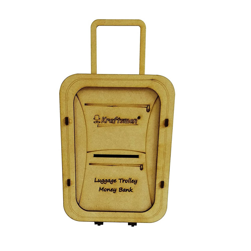 My Locker Wooden Money Safe with Password Lock - Trolley Bag Style