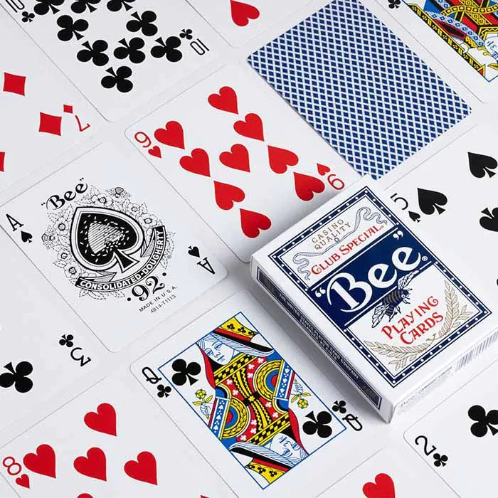 Bee Diamond Back Playing Cards - Blue