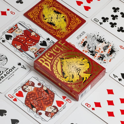 Bicycle Dragon Playing Cards - Red