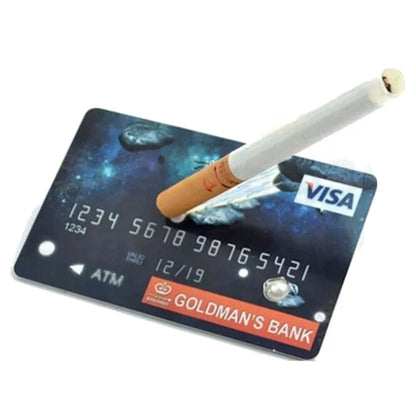 Floating Cigarette On Credit Card