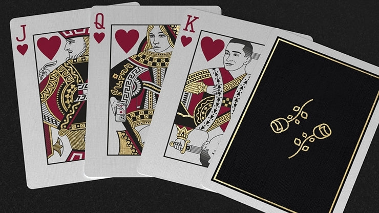 Gold Foil Black Roses Casino Playing Cards