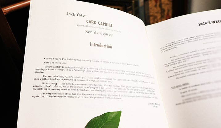 Jack Yates' Card Caprice by Ken de Courcy - Book