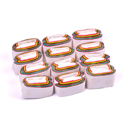 Pack of 12 Mouth Coils - Multicolor Streamer