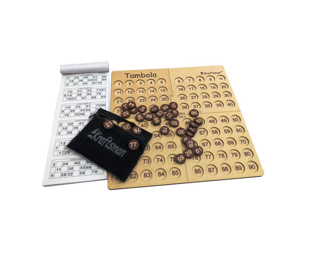 Portable Wooden Tambola Game with 600 Different Tickets