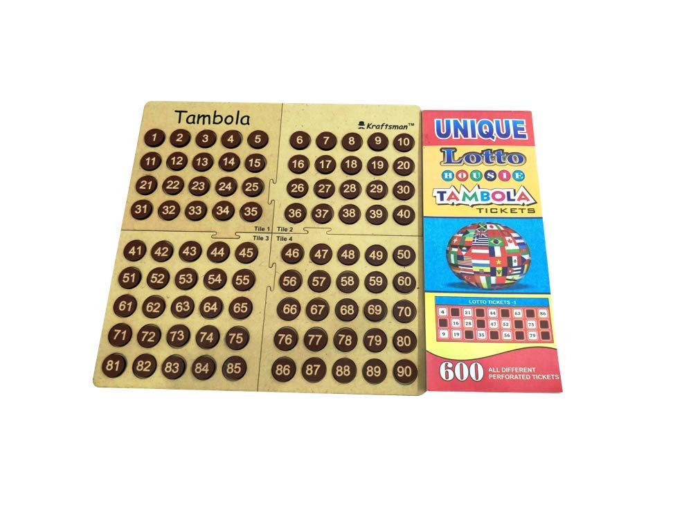 Portable Wooden Tambola Game with 600 Different Tickets