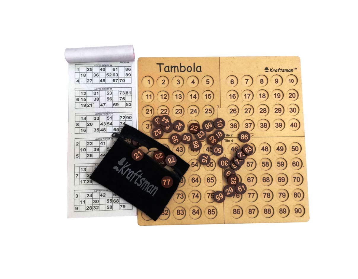 Portable Wooden Tambola Game with 600 Different Tickets