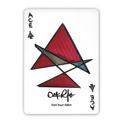 Red Stripe Playing Cards Hand Drawn Edition Deck