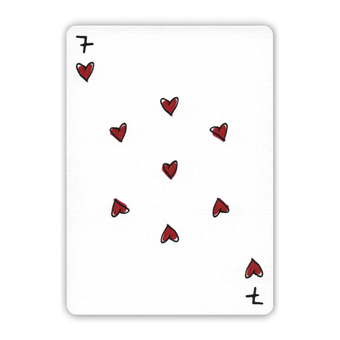 Red Stripe Playing Cards Hand Drawn Edition Deck