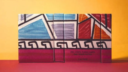 Red Stripe Playing Cards Hand Drawn Edition Deck