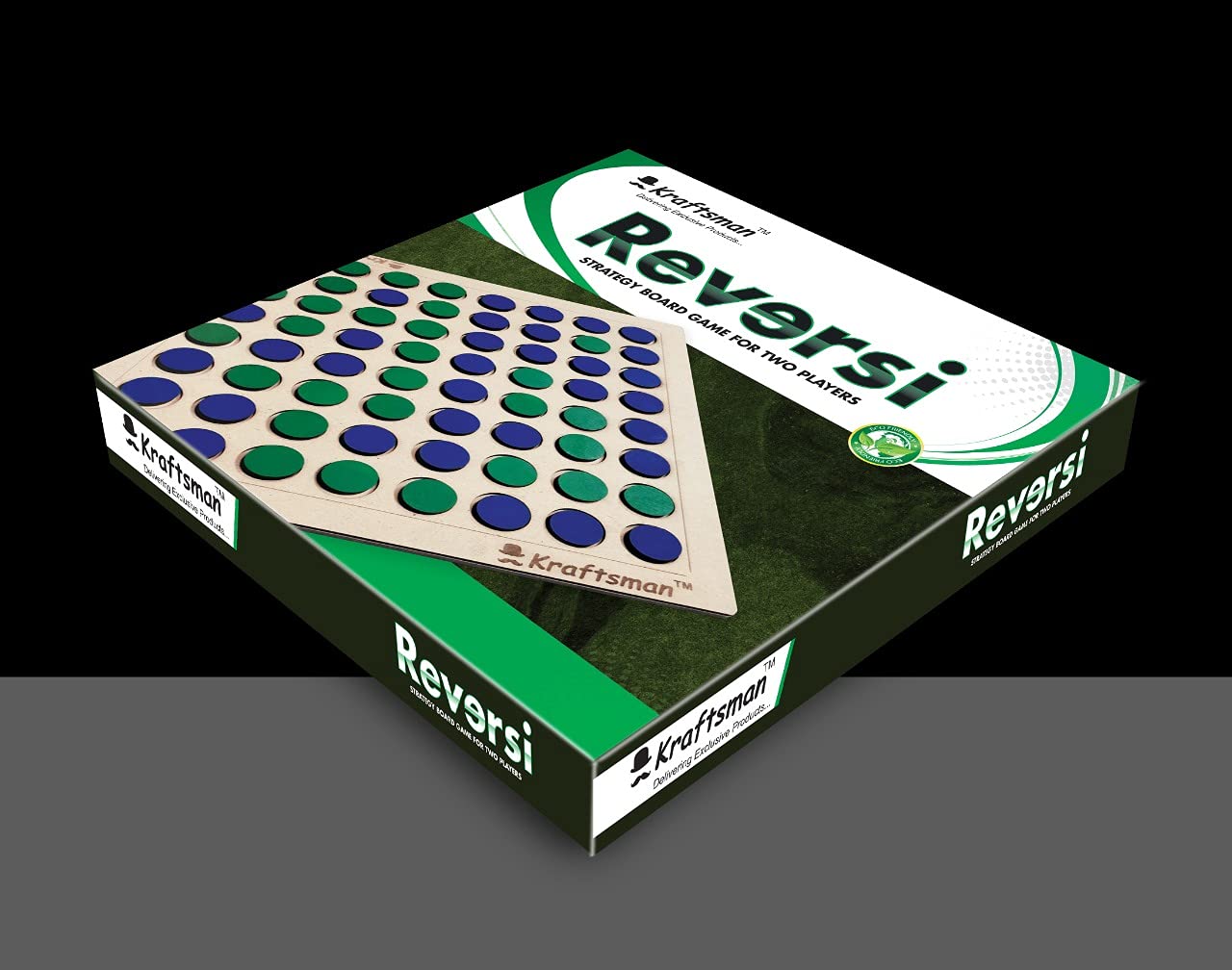 Wooden Reversi Board Game | Flip The Coin | 2 Players Game