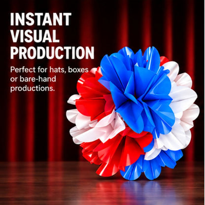 Spring Flower Ball 10″ Plastic – Patriotic Colors