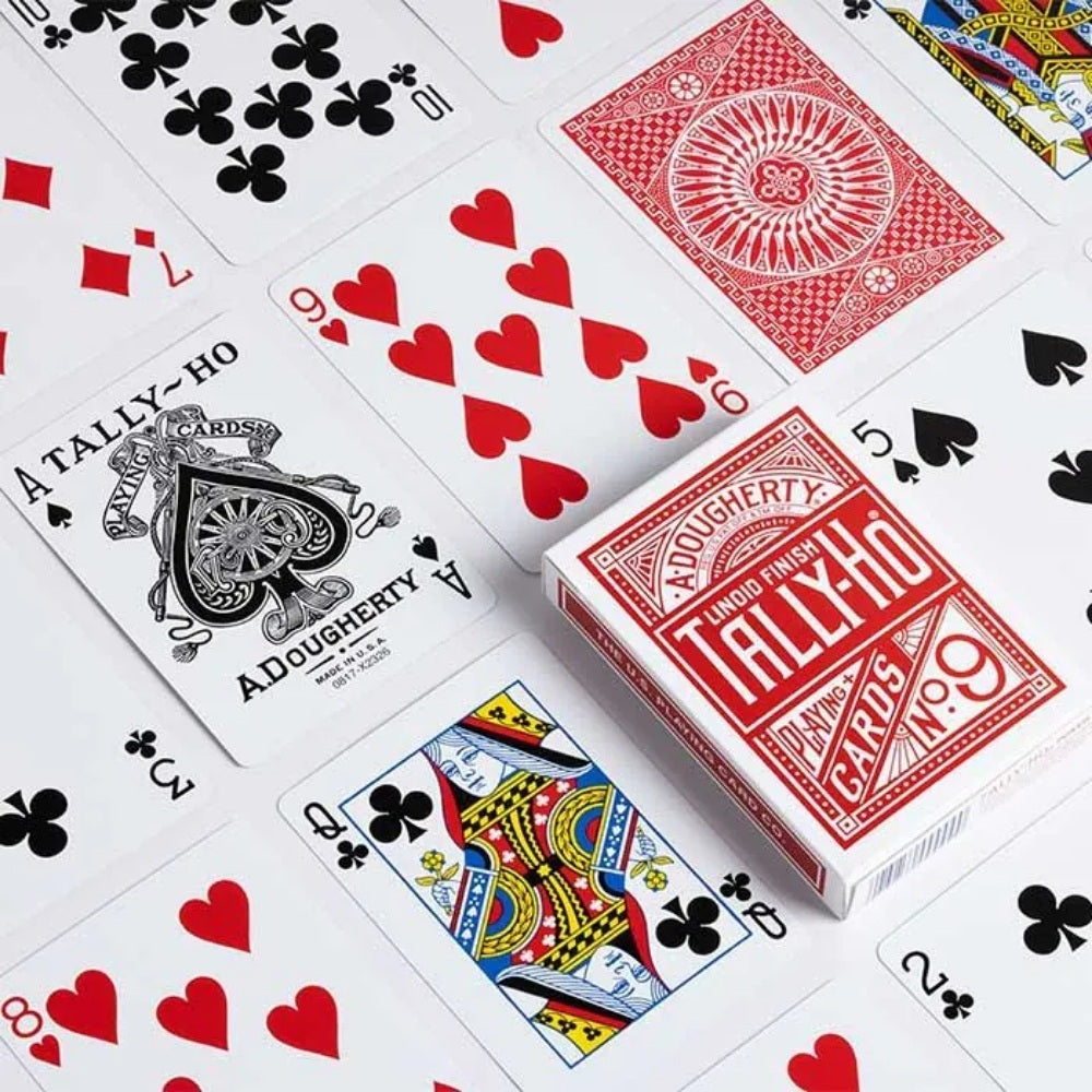 Tally-Ho® Circle Back Red Playing Cards | Premium Poker Cards