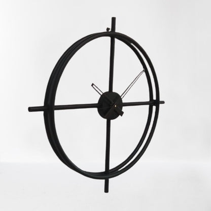 3D Modern Large Size Wall Clock (24 x 24 inch) - Black