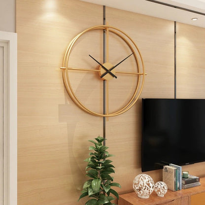 3D Modern Large Size Wall Clock (24 x 24 inch) - Gold
