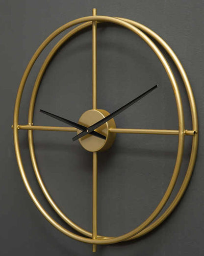 3D Modern Large Size Wall Clock (24 x 24 inch) - Gold