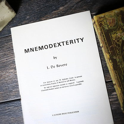 Mnemodexterity by L. De Bevere - Book