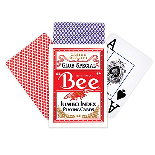 Bee Jumbo Index Playing Cards Red or Blue