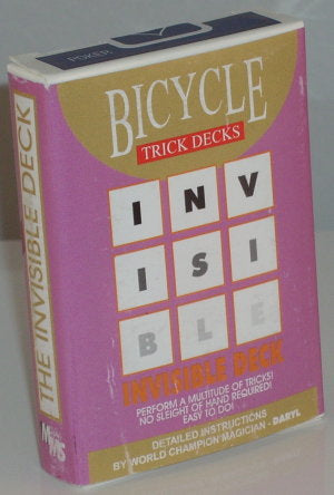 Bicycle Invisible BLUE Trick Deck