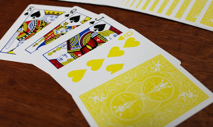 Bicycle Rider Back (YELLOW) Deck