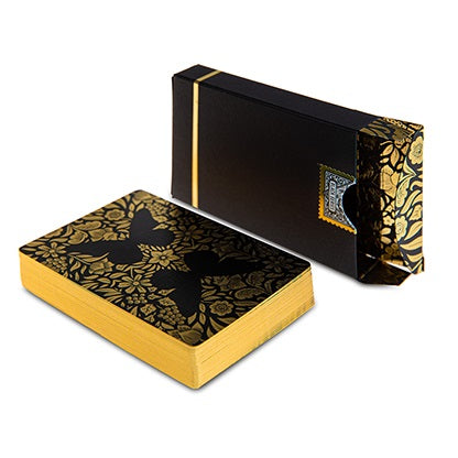 Butterfly Playing Cards Marked (Black and Gold) by Ondrej Psenicka