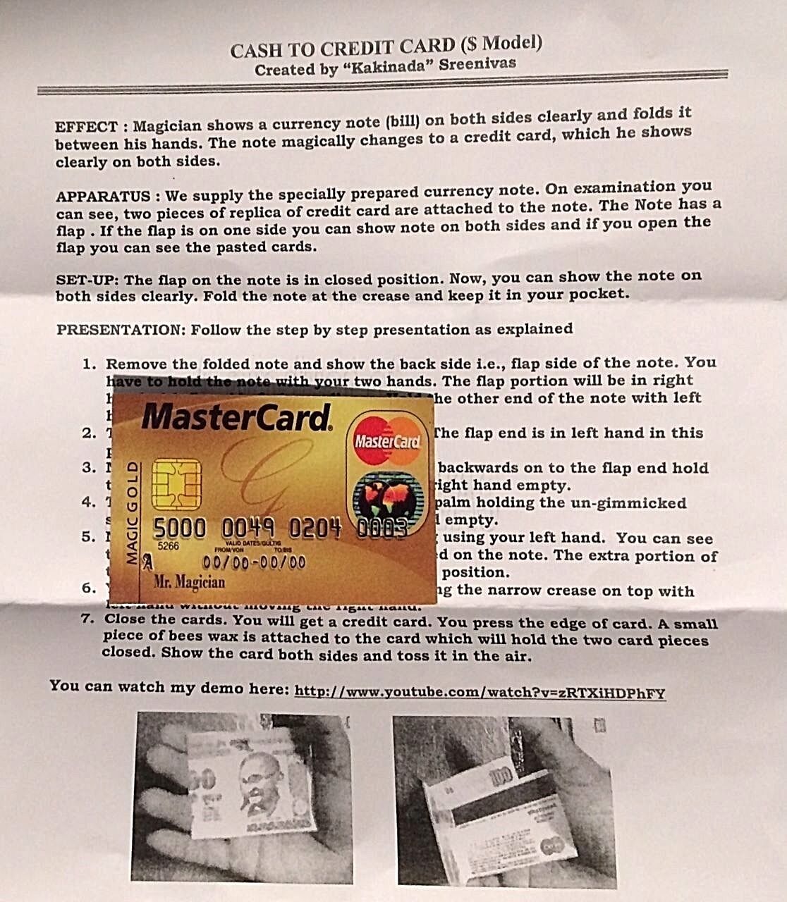 Cash to Credit Card Gimmick