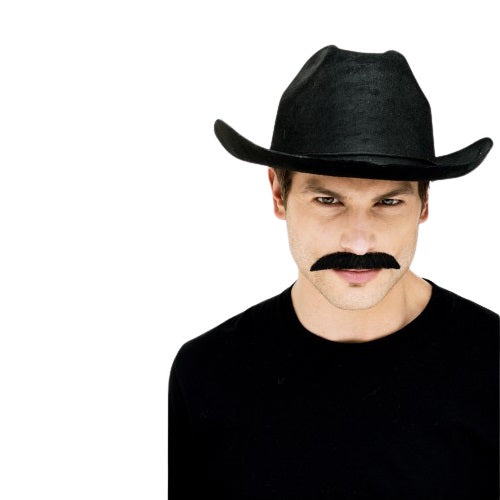 Set of 12 Fake Mustache - Black