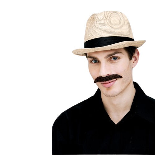 Set of 12 Fake Mustache - Black