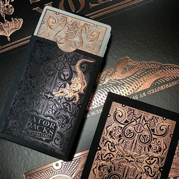 Rose Gold Gatorbacks Playing Cards