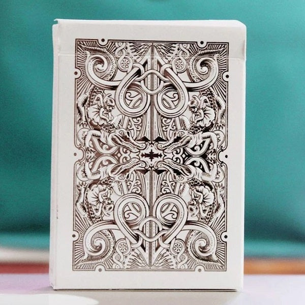 Silver Gatorbacks Playing Cards - White Tuck