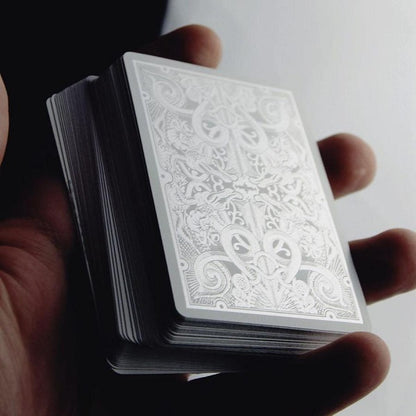 Silver Gatorbacks Playing Cards - White Tuck