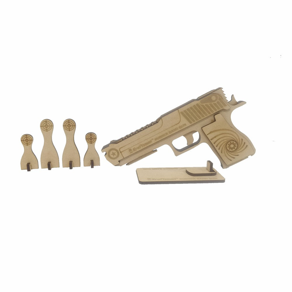 Wooden Rubber Band Gun - Biege