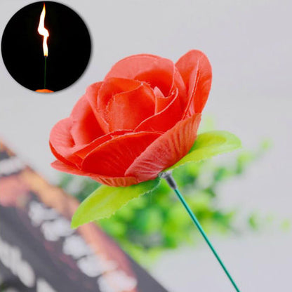 Torch Fire To Rose Flower