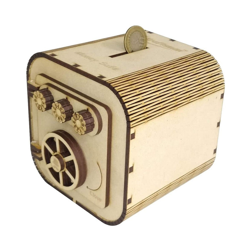 My Locker Wooden Money Safe with Password Lock - Money Chest Style